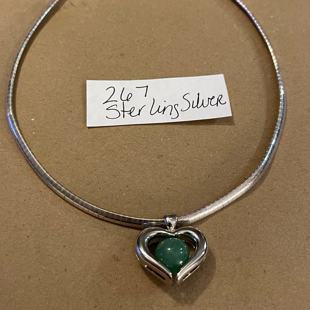 Sterling silver interchangeable heart necklace